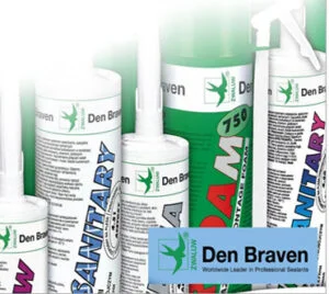 DEN BRAVEN Silicones, Adhesives, Polyurethanes and insulators of all kinds.