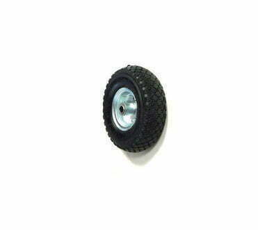 Wheel 300-4 metal rim and solid rubber wheel