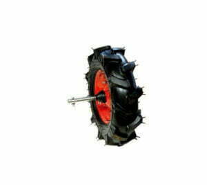 Wheel 400-8 inflatable heavy duty wheel with axle for trolleys