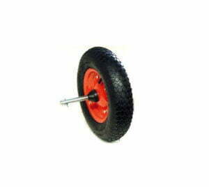 Wheel 400-8 inflatable with axle for trolleys