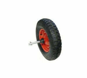 Wheel 400-8 inflatable with axle for trolleys