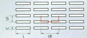 Arrangements and forms in perforated sheet metal