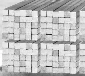 Ράβδοι τετραγωνικής διατομής (τετράγωνα) μαύρα, γαλβανιζέ, Inox, αλουμινίου